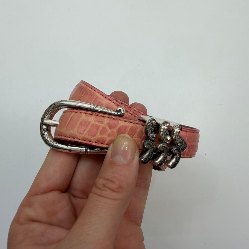 Vintage Brighton Pink Silver Belt Large